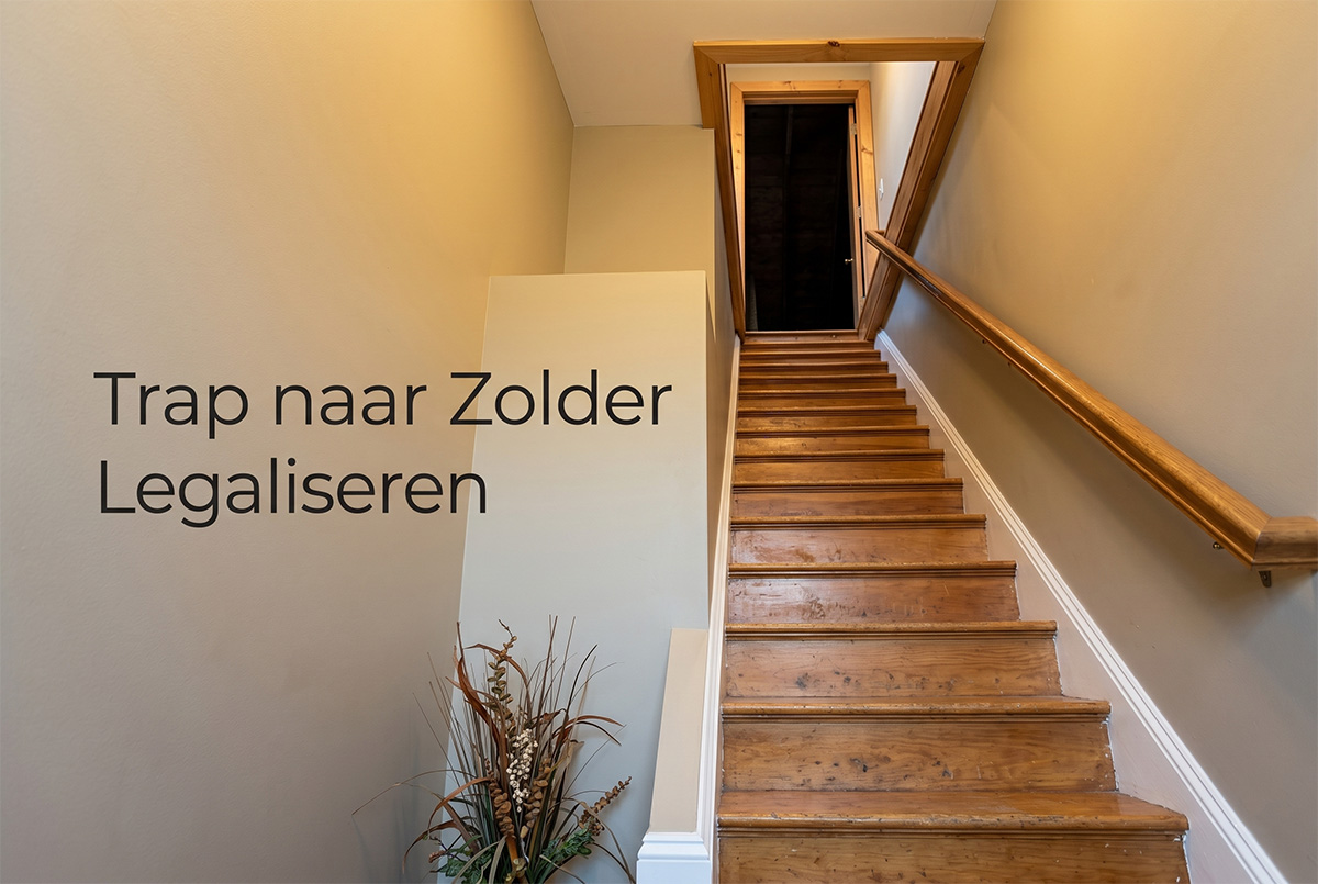 Vaste trap naar zolder legaliseren met bouwtekening en constructieberekening