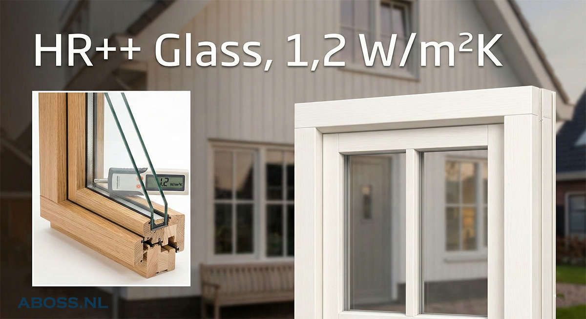 Glas vervangen door HR++ glas – voorbeeld kozijn en detail