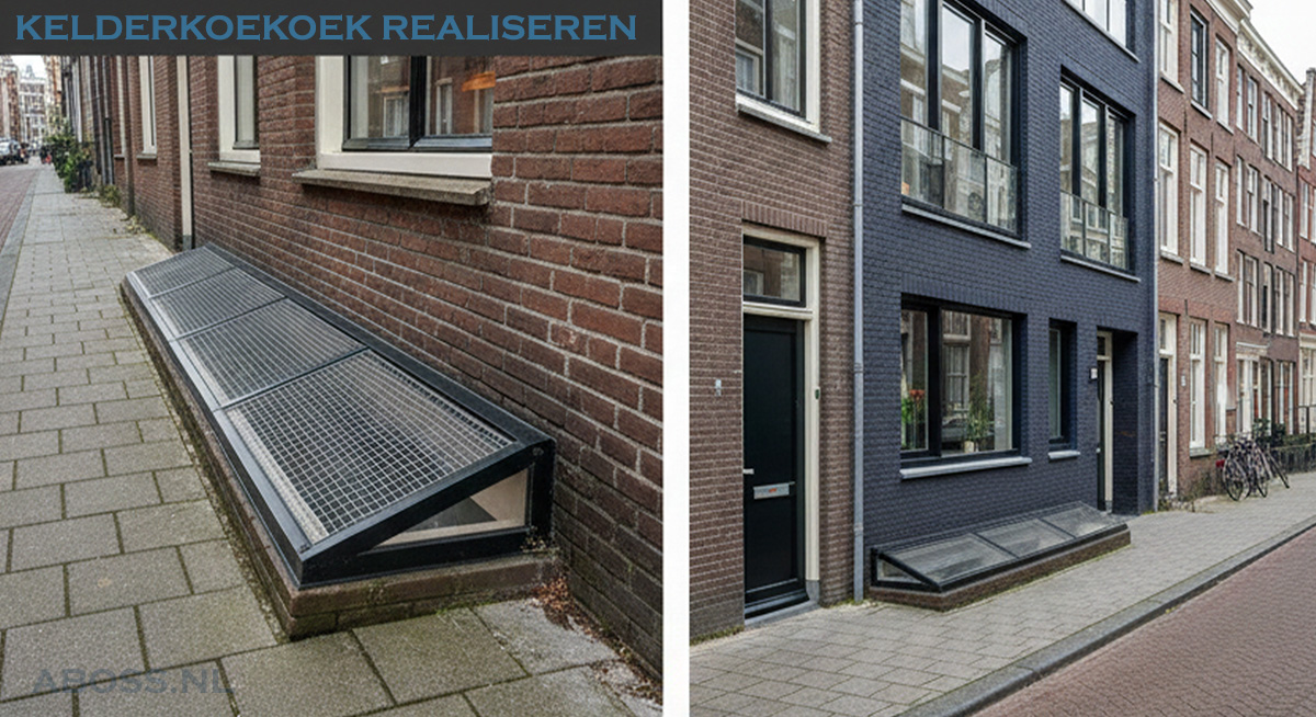 Basement window well (koekoek) – permit and Bbl compliance Amsterdam