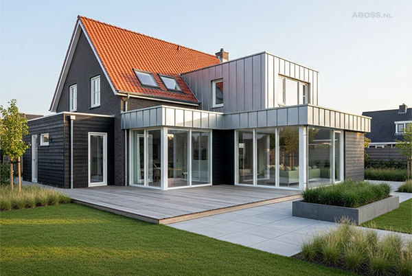 Prefab aanbouw (voorbeeldbeeld)