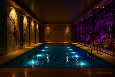 Architectural site plan for a private pool